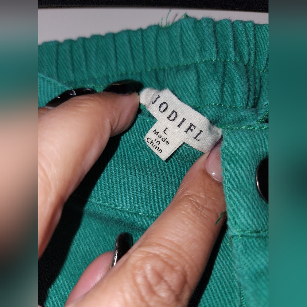 JODIFL Green Wide-Leg Jeans - Picture 8 of 10